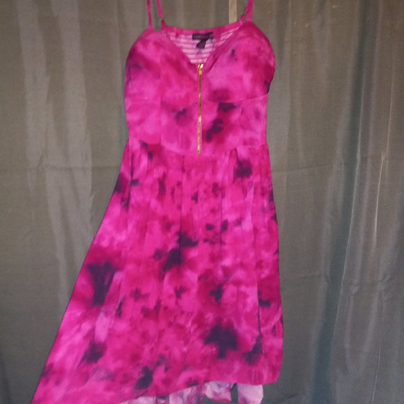 Hot pink Tie dye Dress - Picture 1 of 5